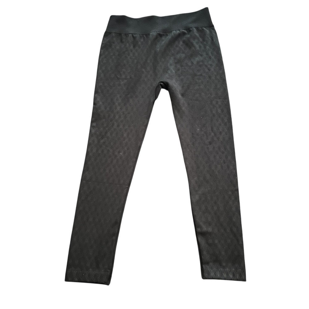 First Kick Maternity Stretch Leggings L / XL Black‎ Ankle Patterned Thick Cozy